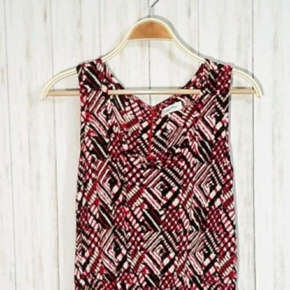 Calvin klein sleeveless geometric printed jumpsuit